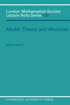 Model Theory and Modules (eBook, PDF) - Prest, M.