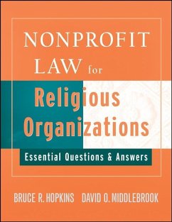 Nonprofit Law for Religious Organizations (eBook, PDF) - Hopkins, Bruce R.; Middlebrook, David