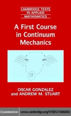 First Course in Continuum Mechanics (eBook, PDF) - Gonzalez, Oscar