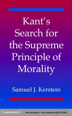 Kant's Search for the Supreme Principle of Morality (eBook, PDF) - Kerstein, Samuel J.