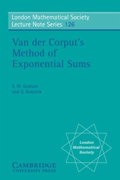 Van der Corput's Method of Exponential Sums (eBook, PDF) - Graham, S. W.