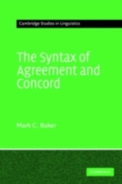 Cover Syntax of Agreement and Concord (eBook, PDF)