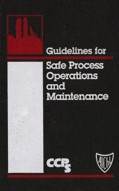 Guidelines for Safe Process Operations and Maintenance (eBook, PDF) - Ccps (Center For Chemical Process Safety)