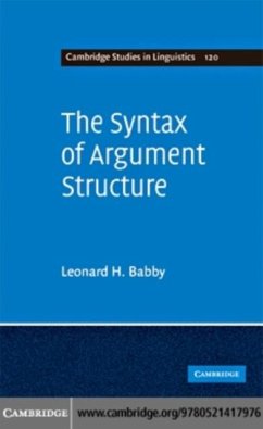 Syntax of Argument Structure (eBook, PDF) - Babby, Leonard H.