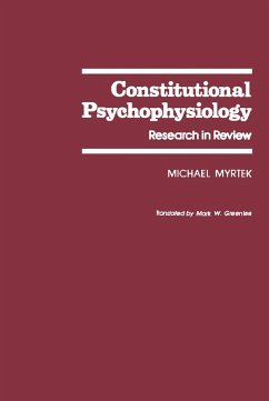 Constitutional Psychophysiology (eBook, PDF) - Myrtek, Michael