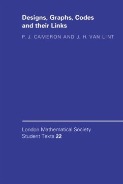 Designs, Graphs, Codes and their Links (eBook, PDF) - Cameron, P. J.