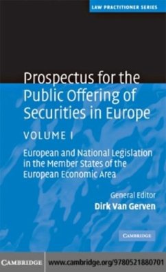 Cover Prospectus for the Public Offering of Securities in Europe: Volume 1 (eBook, PDF)