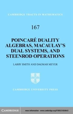 Poincare Duality Algebras, Macaulay's Dual Systems, and Steenrod Operations (eBook, PDF) - Meyer, Dagmar M.