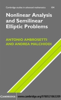 Nonlinear Analysis and Semilinear Elliptic Problems (eBook, PDF) - Ambrosetti, Antonio