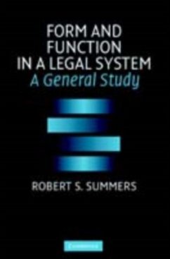 Form and Function in a Legal System (eBook, PDF) - Summers, Robert S.