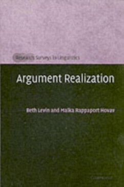 Argument Realization (eBook, PDF) - Levin, Beth