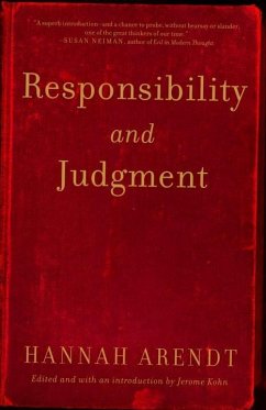 Responsibility and Judgment (eBook, ePUB) - Arendt, Hannah