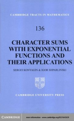 Character Sums with Exponential Functions and their Applications (eBook, PDF) - Konyagin, Sergei