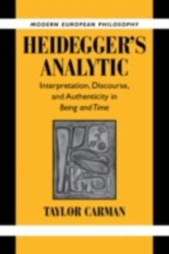 Heidegger's Analytic (eBook, PDF) - Carman, Taylor