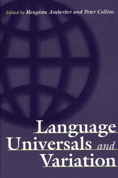 Cover Language Universals and Variation (eBook, PDF)