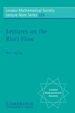 Cover Lectures on the Ricci Flow (eBook, PDF)