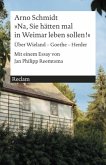 »Na, Sie hätten mal in Weimar leben sollen!« »Na, Sie hätten mal in Weimar leben sollen!«
