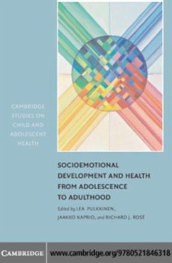 Cover Socioemotional Development and Health from Adolescence to Adulthood (eBook, PDF)