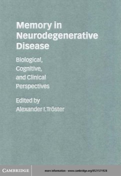 Cover Memory in Neurodegenerative Disease (eBook, PDF)