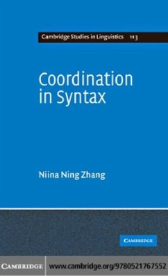 Coordination in Syntax (eBook, PDF) - Zhang, Niina Ning