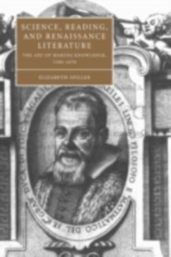 Cover Science, Reading, and Renaissance Literature (eBook, PDF)