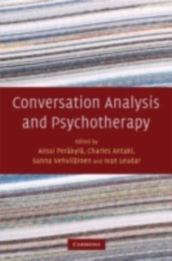 Cover Conversation Analysis and Psychotherapy (eBook, PDF)
