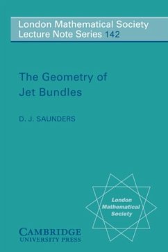 Geometry of Jet Bundles (eBook, PDF) - Saunders, D. J.