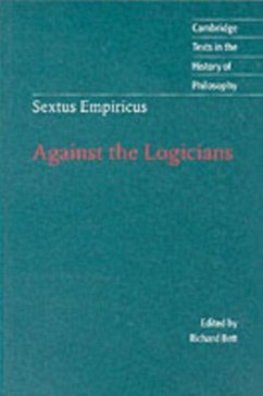 Sextus Empiricus: Against the Logicians (eBook, PDF)