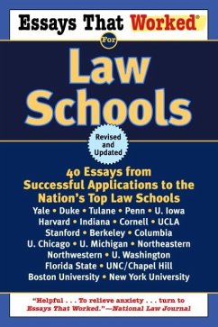 Essays That Worked for Law Schools (Revised) (eBook, ePUB) - Curry, Boykin; Kasbar, Brian