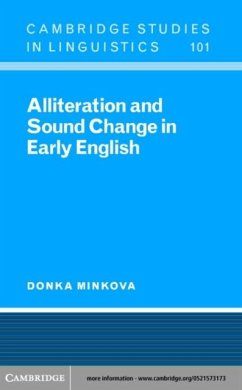 Alliteration and Sound Change in Early English (eBook, PDF) - Minkova, Donka