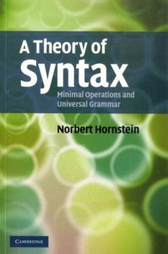 Theory of Syntax (eBook, PDF) - Hornstein, Norbert