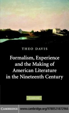 Formalism, Experience, and the Making of American Literature in the Nineteenth Century (eBook, PDF) - Davis, Theo