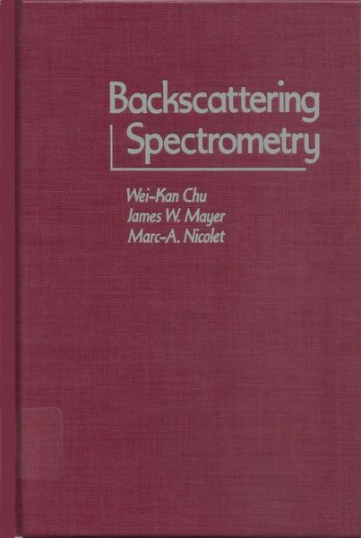 Backscattering Spectrometry (eBook, PDF)