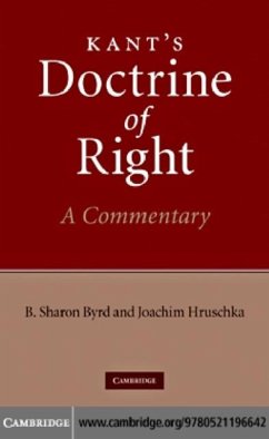 Kant's Doctrine of Right (eBook, PDF) - Byrd, B. Sharon