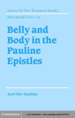 Cover Belly and Body in the Pauline Epistles (eBook, PDF)