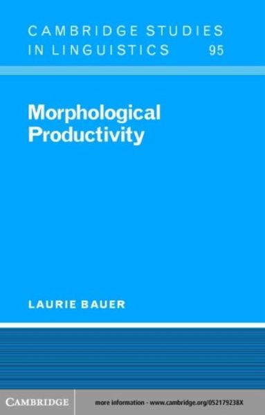 Morphological Productivity (eBook, PDF)