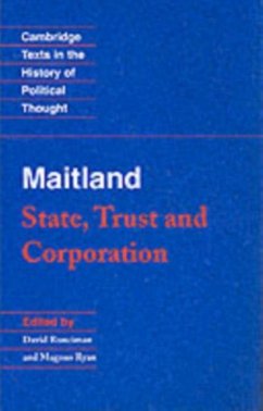 Maitland: State, Trust and Corporation (eBook, PDF) - Maitland, F. W.