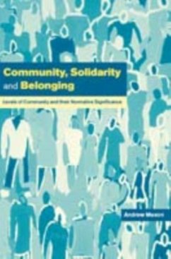 Community, Solidarity and Belonging (eBook, PDF) - Mason, Andrew