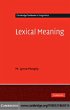 Lexical Meaning (eBook, PDF) - Bild 1