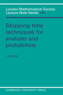 Cover Stopping Time Techniques for Analysts and Probabilists (eBook, PDF)