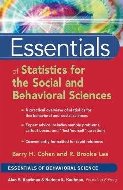 Essentials of Statistics for the Social and Behavioral Sciences (eBook, PDF) - Cohen, Barry H.; Lea, R. Brooke