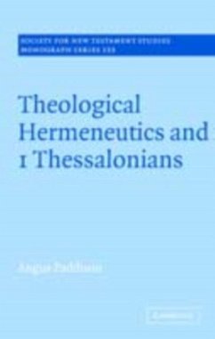 Cover Theological Hermeneutics and 1 Thessalonians (eBook, PDF)