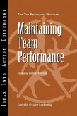 Maintaining Team Performance (eBook, PDF)