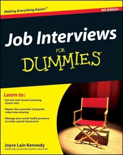 Job Interviews For Dummies (eBook, ePUB) - Kennedy, Joyce Lain