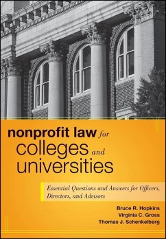 Nonprofit Law for Colleges and Universities (eBook, PDF) - Hopkins, Bruce R.; Gross, Virginia C.; Schenkelberg, Thomas J.