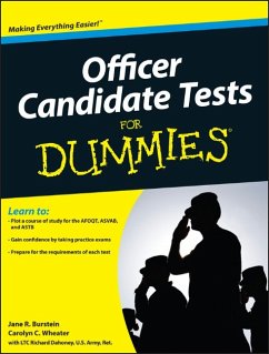 Officer Candidate Tests For Dummies (eBook, ePUB) - Burstein, Jane R.; Wheater, Carolyn C.; Dahoney, Richard