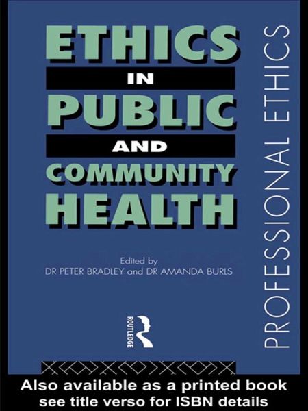 Ethics in Public and Community Health (eBook, ePUB)