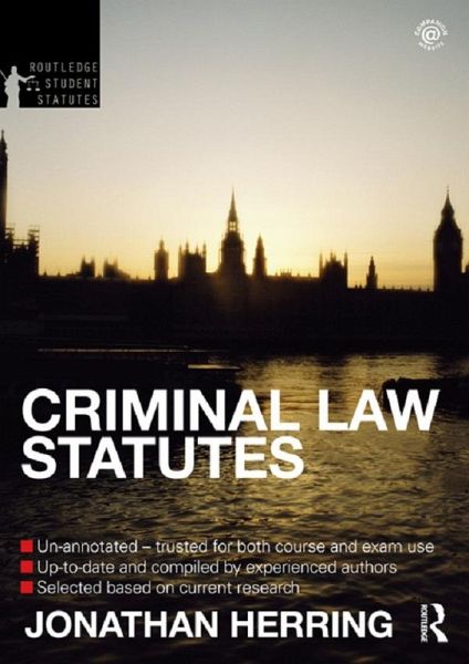 Criminal Law Statutes 2012-2013 (eBook, ePUB)