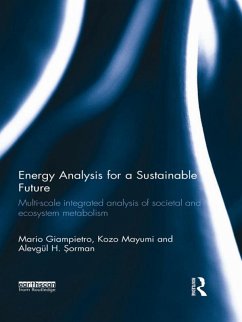 Energy Analysis for a Sustainable Future (eBook, PDF) - Giampietro, Mario; Mayumi, Kozo; Sorman, Alevgül