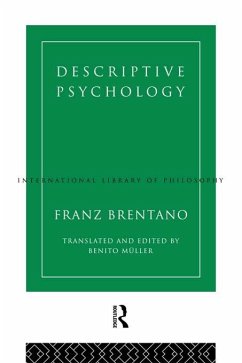Descriptive Psychology (eBook, PDF) - Brentano, Franz